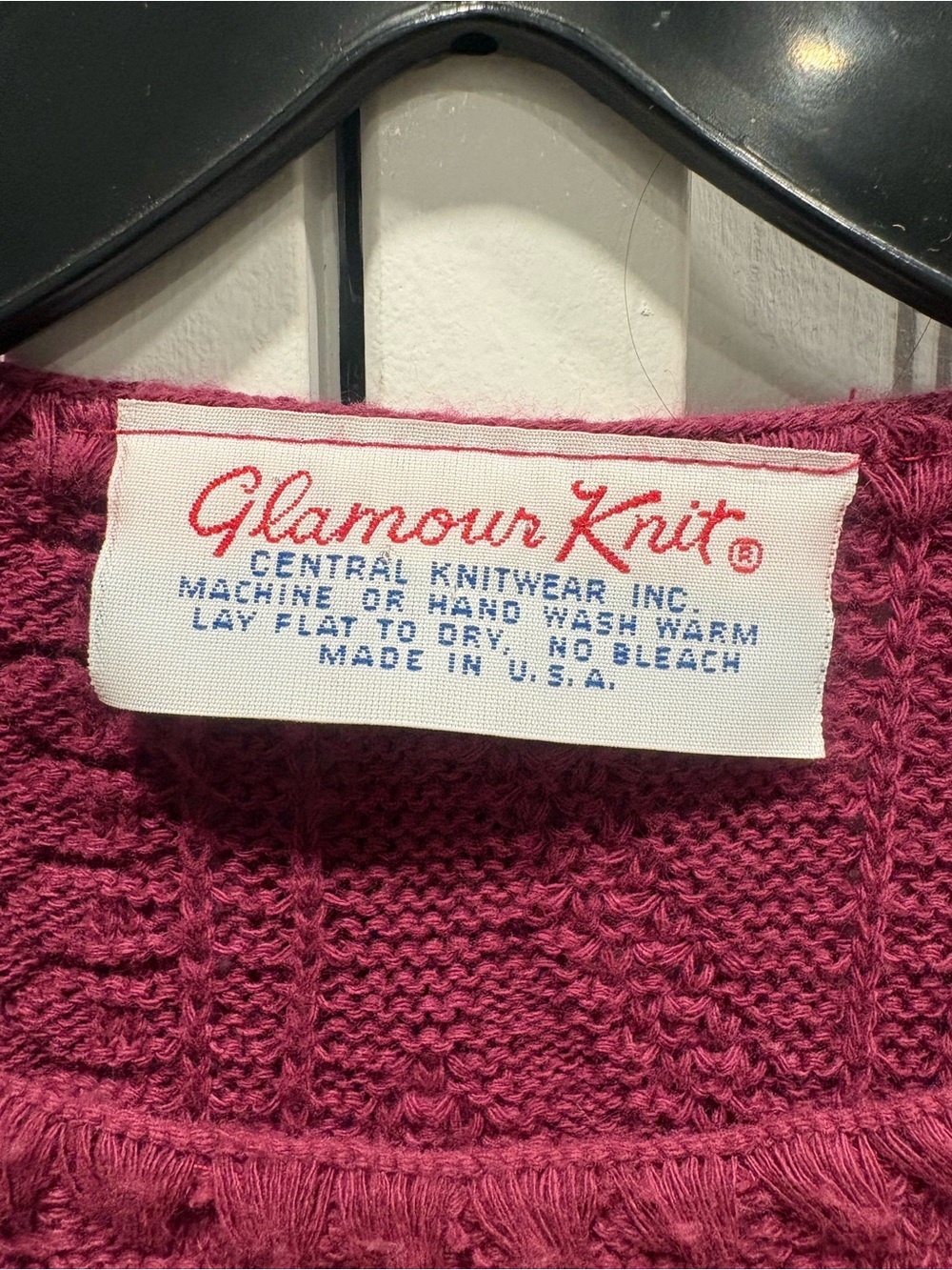 Glamour Raspberry Cable-Knit Crewneck Sweater - Picture 3 of 3